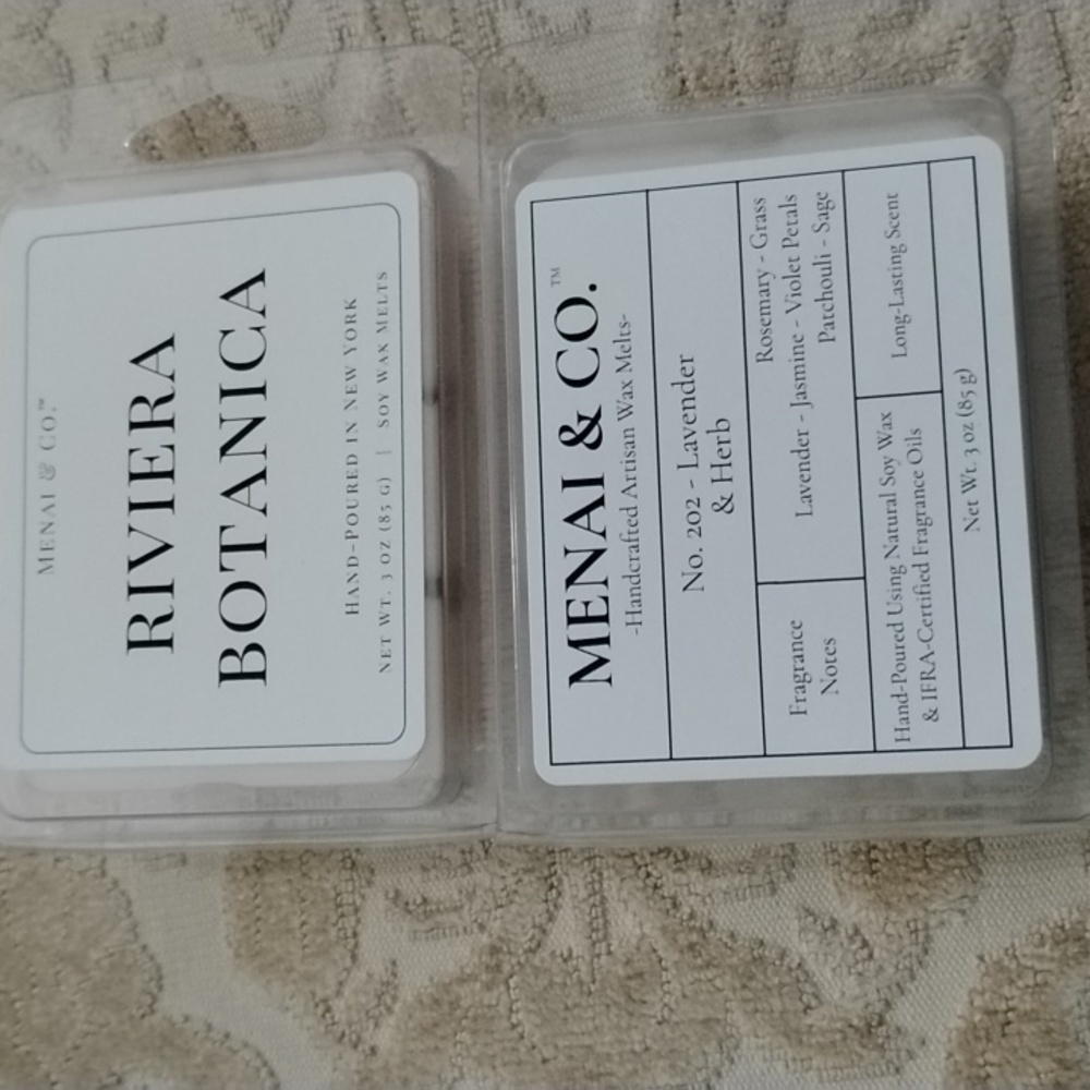 Soy Melt: Lavender And Herb By Menai and Co. $8 Invidual $10 Bundle W One Item